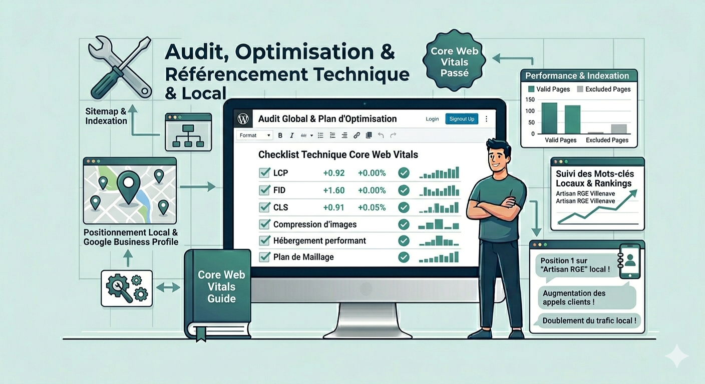 Audit SEO technique et optimisation vitesse site web performance