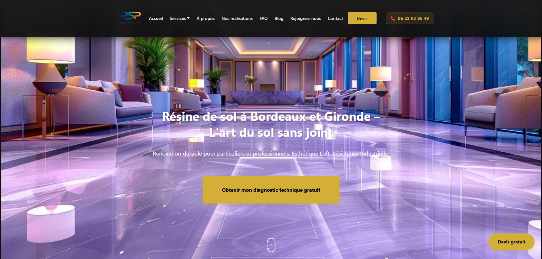 Réalisation site web professionnel - Exemple de création en 24h